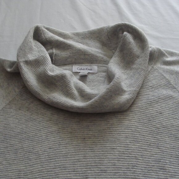 CK CALVIN KLEIN Long Sleeve COWL Neck WOOL Blend Sweater Sz LARGE - Picture 3 of 8